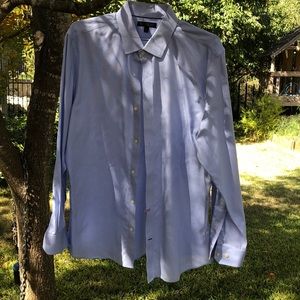 Blue button down